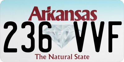 AR license plate 236VVF