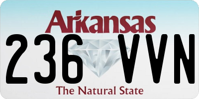 AR license plate 236VVN
