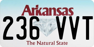 AR license plate 236VVT