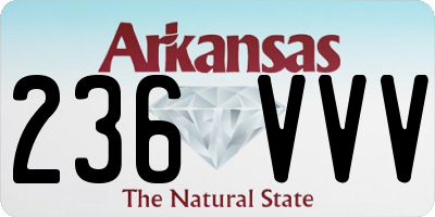 AR license plate 236VVV