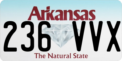 AR license plate 236VVX