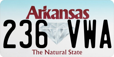 AR license plate 236VWA