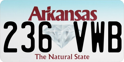 AR license plate 236VWB