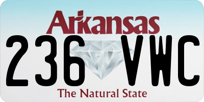 AR license plate 236VWC