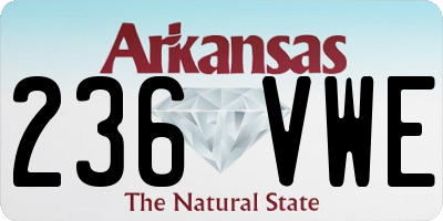 AR license plate 236VWE