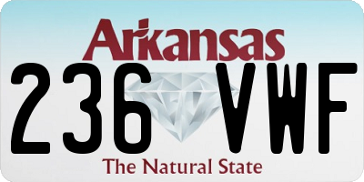AR license plate 236VWF