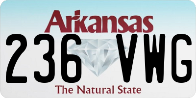 AR license plate 236VWG