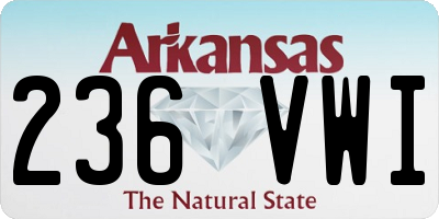AR license plate 236VWI