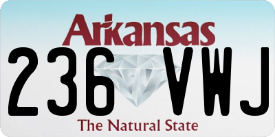AR license plate 236VWJ