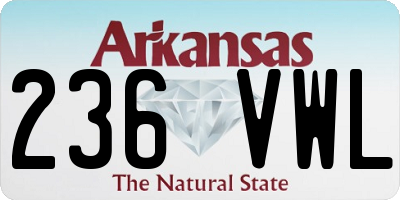 AR license plate 236VWL