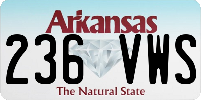 AR license plate 236VWS