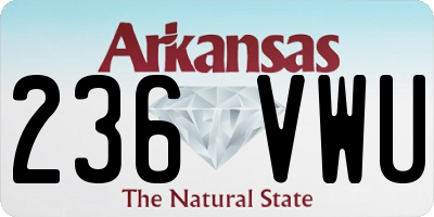 AR license plate 236VWU