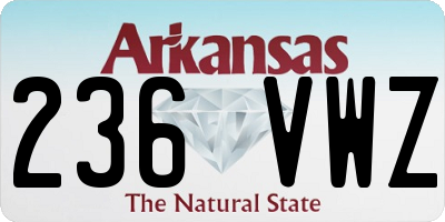 AR license plate 236VWZ