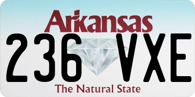 AR license plate 236VXE