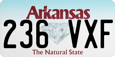 AR license plate 236VXF