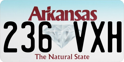 AR license plate 236VXH