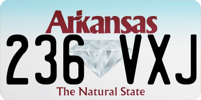 AR license plate 236VXJ
