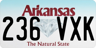 AR license plate 236VXK