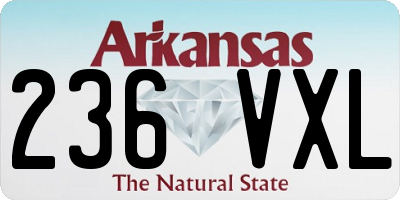 AR license plate 236VXL