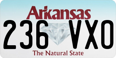AR license plate 236VXO
