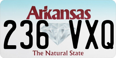 AR license plate 236VXQ