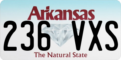 AR license plate 236VXS