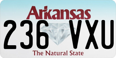 AR license plate 236VXU