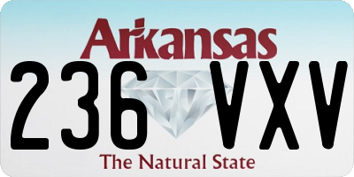 AR license plate 236VXV