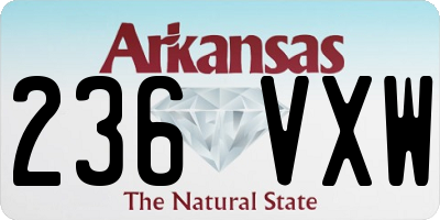 AR license plate 236VXW