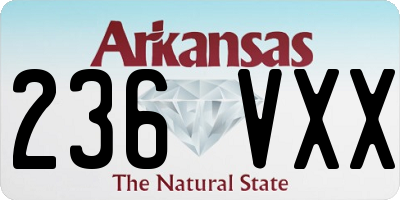 AR license plate 236VXX
