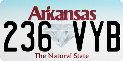 AR license plate 236VYB