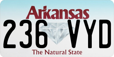 AR license plate 236VYD