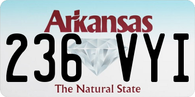 AR license plate 236VYI