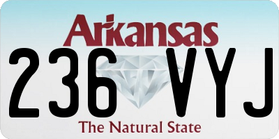 AR license plate 236VYJ