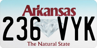 AR license plate 236VYK
