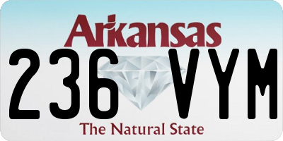 AR license plate 236VYM