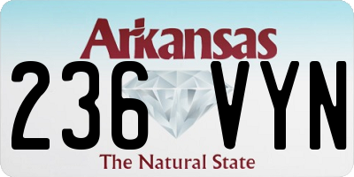 AR license plate 236VYN