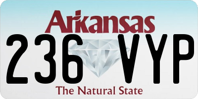 AR license plate 236VYP