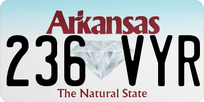 AR license plate 236VYR