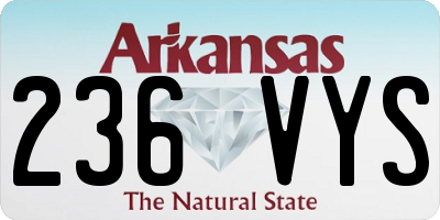 AR license plate 236VYS