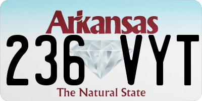 AR license plate 236VYT