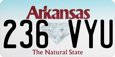AR license plate 236VYU
