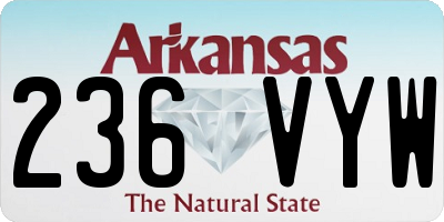 AR license plate 236VYW