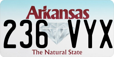 AR license plate 236VYX