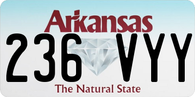 AR license plate 236VYY
