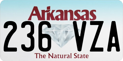 AR license plate 236VZA