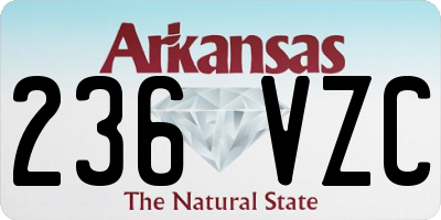 AR license plate 236VZC