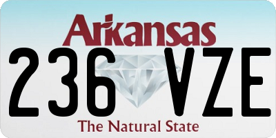 AR license plate 236VZE