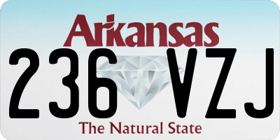 AR license plate 236VZJ