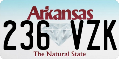 AR license plate 236VZK
